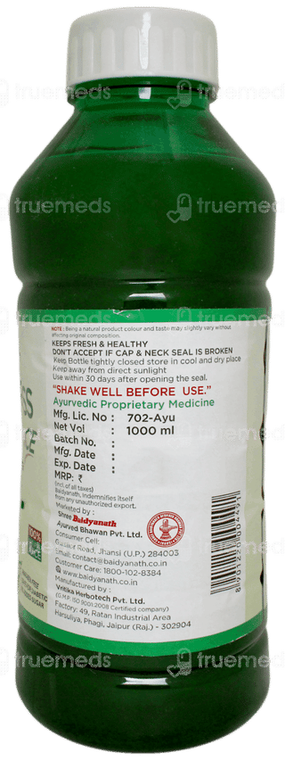 Baidyanath Wheat Grass No Added Sugar Juice 1000ml