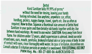Dettol Original Germ Defence Instant Hand Sanitizer 50Ml