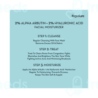 Rejusure Alpha Arbutin 2 % And Hyaluronic Acid 2 % Facial Moisturizer Liquid 50 ML