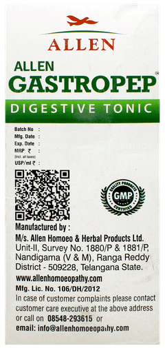 Allen Gastropep Sugar Free Tonic 500 ML
