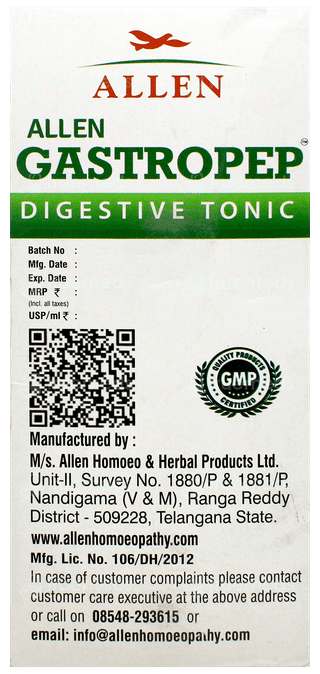 Allen Gastropep Sugar Free Tonic 500 ML