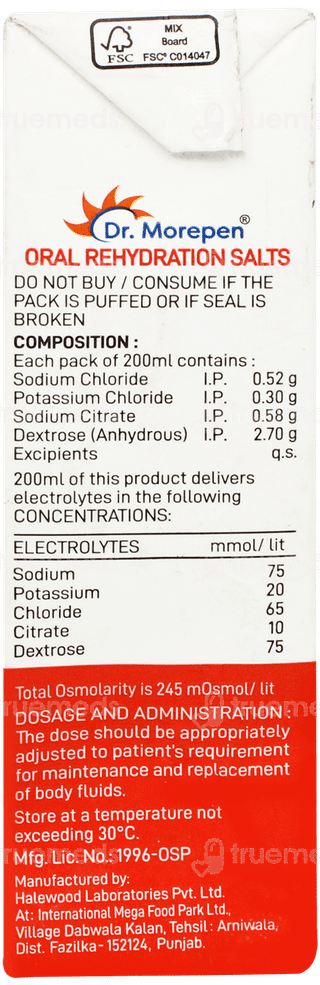 Dr Morepen Premium Ors Apple Ready To Drink 200ml
