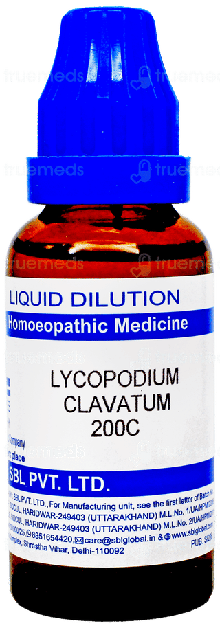 Sbl Lycopodium Clavatum 200C Dilution 30Ml
