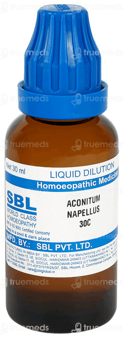 Sbl Aconitum Napellus 30c Dilution 30ml