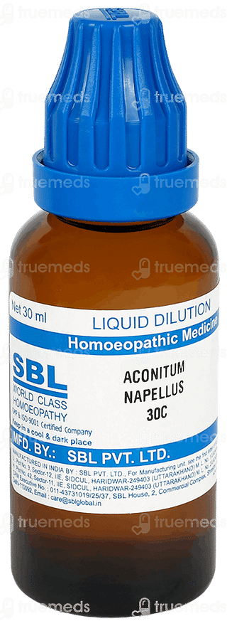 Sbl Aconitum Napellus 30 C Dilution 30 ML