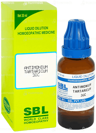 Sbl Antimonium Tartaricum 30c Dilution 30ml