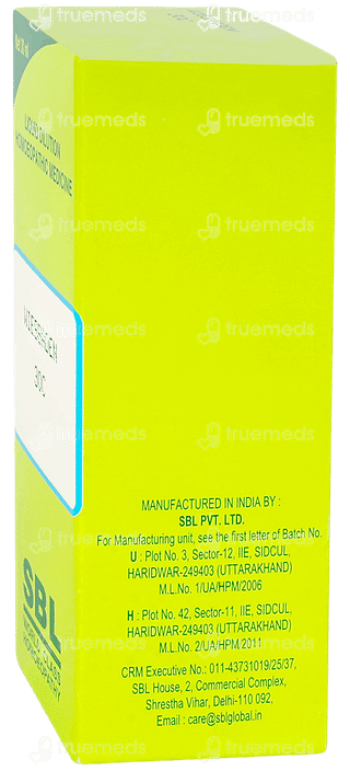 Sbl Antimonium Tartaricum 30c Dilution 30ml