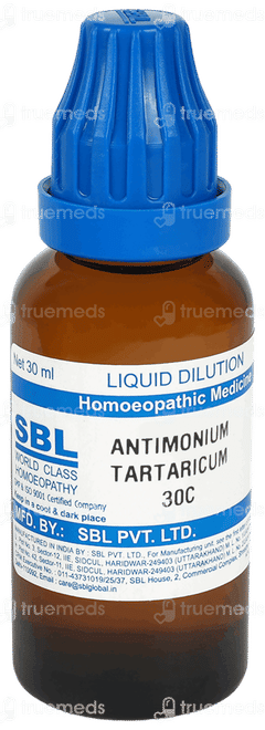 Sbl Antimonium Tartaricum 30c Dilution 30ml