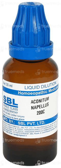 Sbl Aconitum Napellus 200c Dilution 30ml Sbl Aconitum Napellus 200c Dilution 30ml