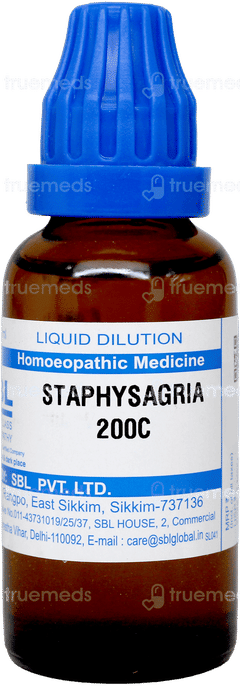 Sbl Staphysagria 200c Dilution 30ml
