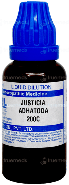 Sbl Justicia Adhatoda 200c Dilution 30ml