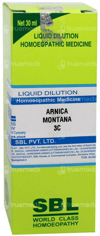 Sbl Arnica Montana 3c Dilution 30ml