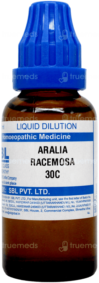 Sbl Aralia Racemosa 30c Dilution 30ml
