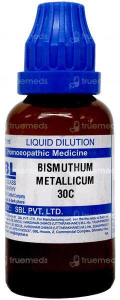 Sbl Bismuthum Metallicum 30 C Dilution 30 ML