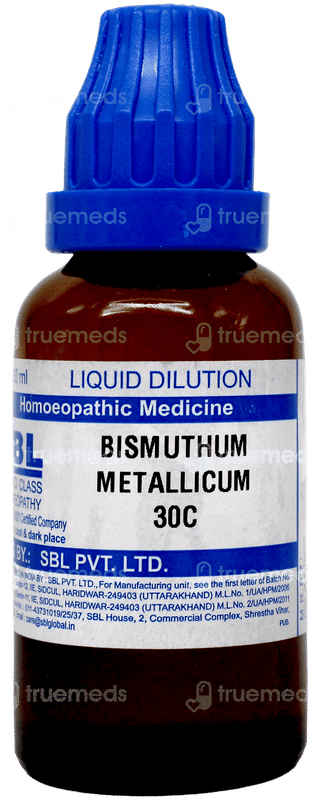 Sbl Bismuthum Metallicum 30 C Dilution 30 ML