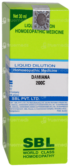 Sbl Damiana 200c Dilution 30ml Sbl Damiana 200c Dilution 30ml