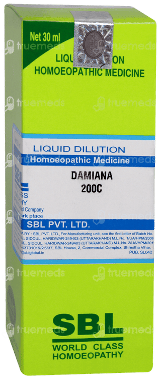 Sbl Damiana 200c Dilution 30ml