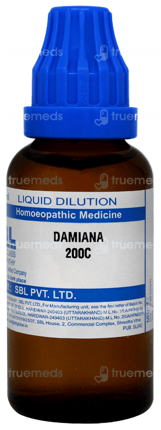 Sbl Damiana 200c Dilution 30ml