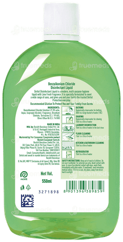 Dettol Lime Fresh Disinfectant Liquid 550ml