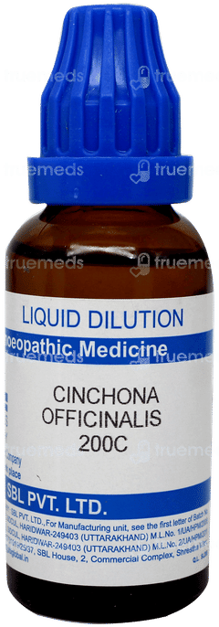 Sbl Cinchona Officinalis 200c Dilution 30ml