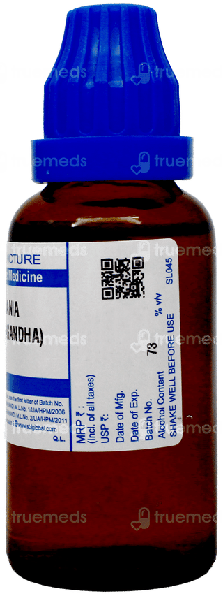 Sbl Withania S Ashwagandha Q Mother Tincture 30Ml