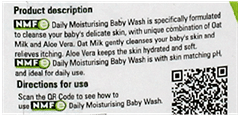 Nmf E Daily Moisturising Baby Wash 200Ml