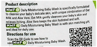 Nmf E Daily Moisturising Baby Wash 200Ml