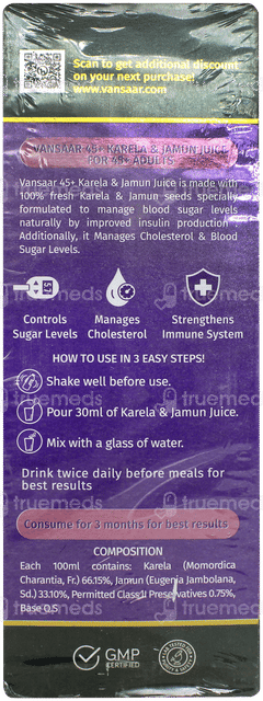 Vansaar Karela & Jamun Sugar Balance Juice 1l