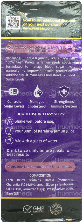 Vansaar Karela & Jamun Sugar Balance Juice 1l