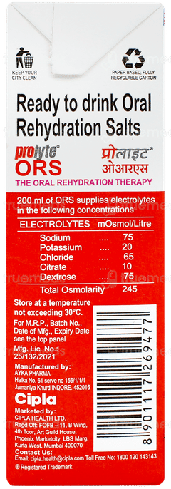 Prolyte Ors Mixed Fruit Ready To Drink 200ml