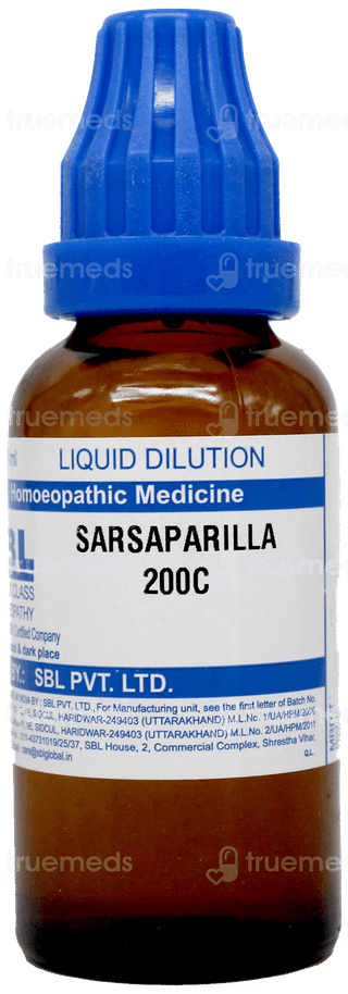 Sbl Sarsaparilla 200c Dilution 30ml