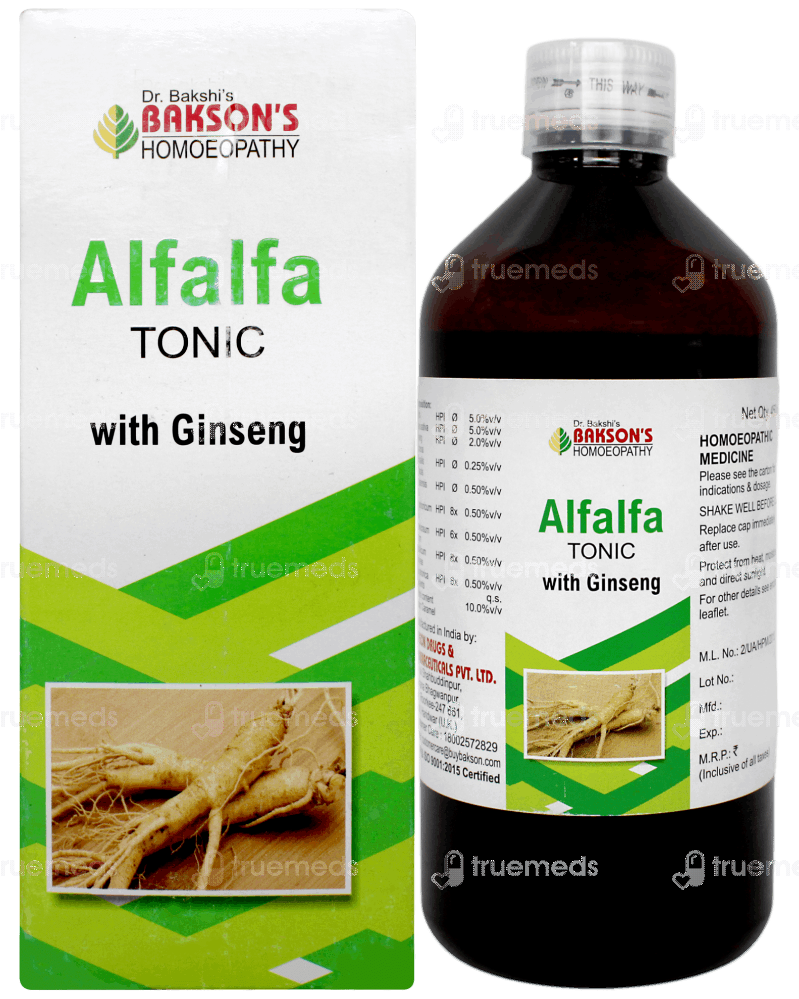 Baksons Alfalfa With Ginseng Tonic 450Ml