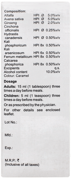 Baksons Alfalfa With Ginseng Tonic 450ml