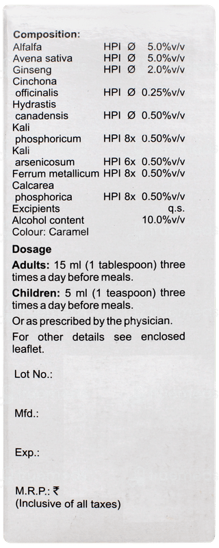 Baksons Alfalfa With Ginseng Tonic 450ml