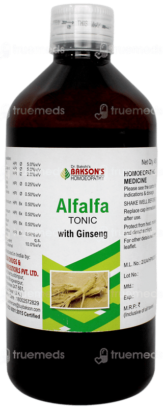 Baksons Alfalfa With Ginseng Tonic 450ml