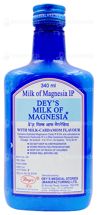 Deys Milk Of Magnesia With Milk Cardamom Flavour 340ml