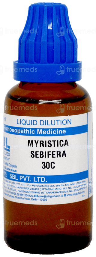 Sbl Myristica Sebifera 30C Liquid Dilution 30Ml