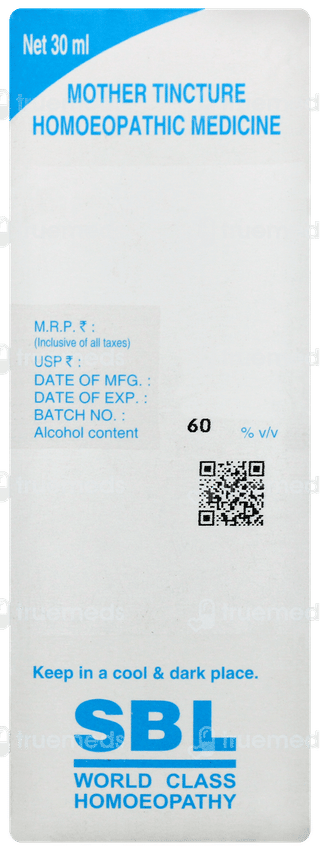 Sbl Bacopa Monnieri Brahmi Q Mother Tincture 30ml