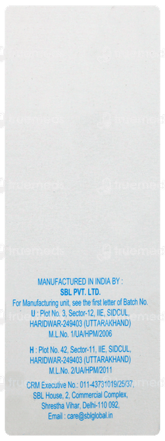 Sbl Bacopa Monnieri Brahmi Q Mother Tincture 30ml