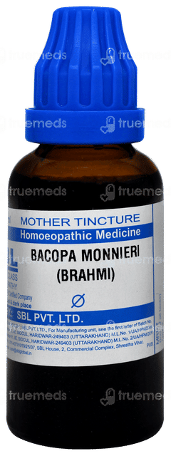 Sbl Bacopa Monnieri Brahmi Q Mother Tincture 30ml