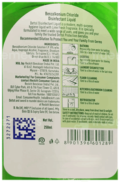 Dettol Multi Purpose Lime Fresh Disinfectant Liquid 250Ml Dettol Multi Purpose Lime Fresh Disinfectant Liquid 250Ml