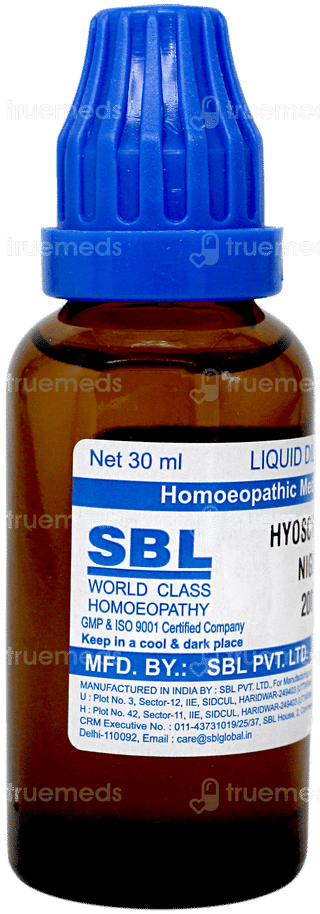 Sbl Hyoscyamus Niger 200c Dilution 30ml