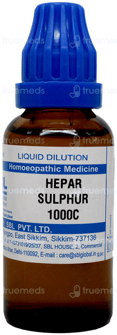 Sbl Hepar Sulphur 1000c Dilution 30ml