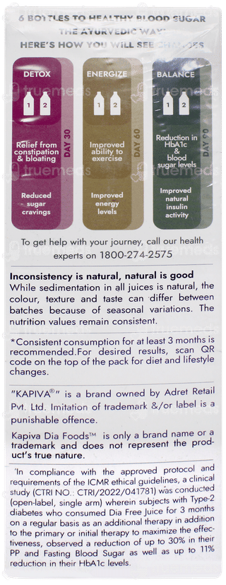 Kapiva Dia Foods Dia Free Juice 1 L Pack Of 2