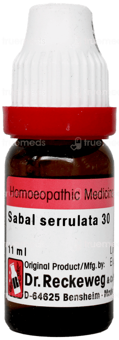 Dr Reckeweg Sabal Serrulata 30 Dilution 11ml
