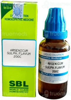 Sbl Arsenicum Sulph Flavum 200C Dilution 30Ml Sbl Arsenicum Sulph Flavum 200C Dilution 30Ml