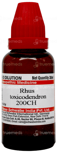 Dr Willmar Schwabe Rhus Toxicodendron 200Ch Dilution 30Ml Dr Willmar Schwabe Rhus Toxicodendron 200Ch Dilution 30Ml