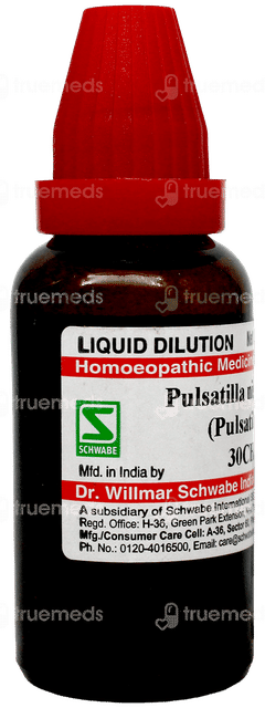 Dr Willmar Schwabe Pulsatilla Nigricans 30Ch Dilution 30Ml