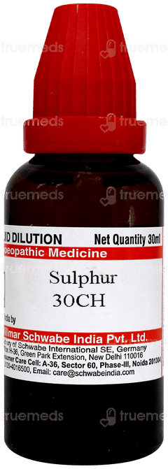 Dr Willmar Schwabe Sulphur 30Ch Dilution 30Ml