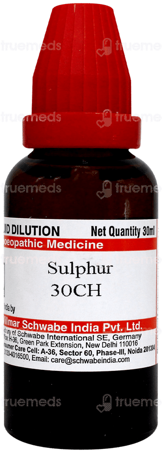 Dr Willmar Schwabe Sulphur 30Ch Dilution 30Ml